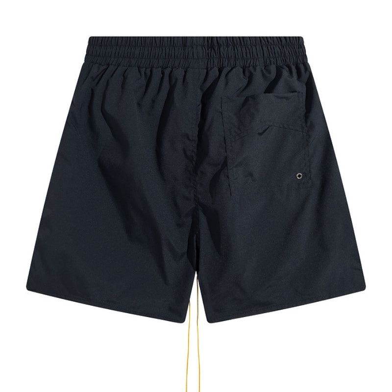 RHUDE embroidered tie elastic track shorts