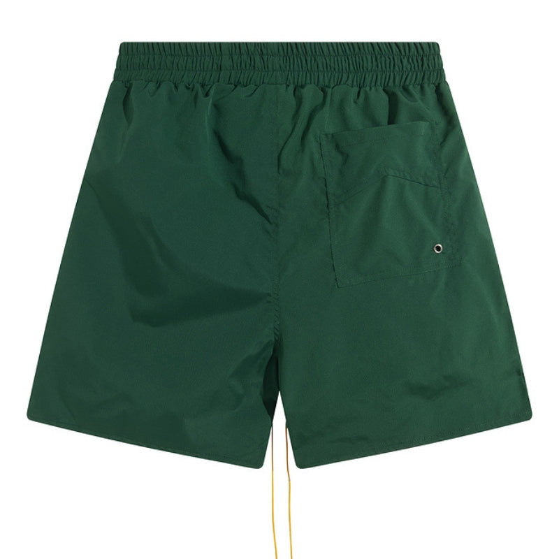 RHUDE embroidered tie elastic track shorts
